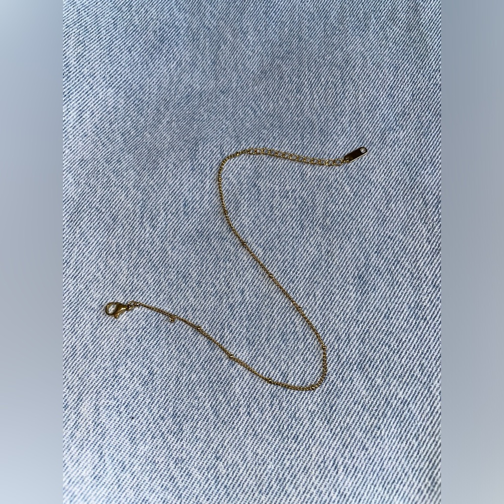 B. Collective Gold Beaded Chain Anklet (Boutique) | SAMPLE SALE